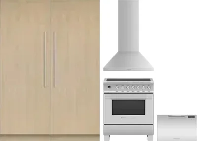 5 Piece Package Includes Refrigerator, Freezer, Range, Hood And Dishwasher